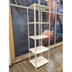 Стелаж складський металевий 2000х620х450мм. 5 полиць. (білий)